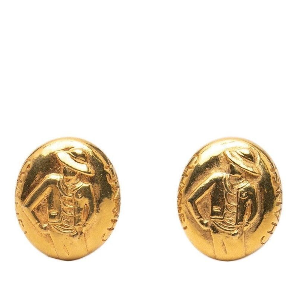 Chanel Mademoiselle Gold Plated Earrings